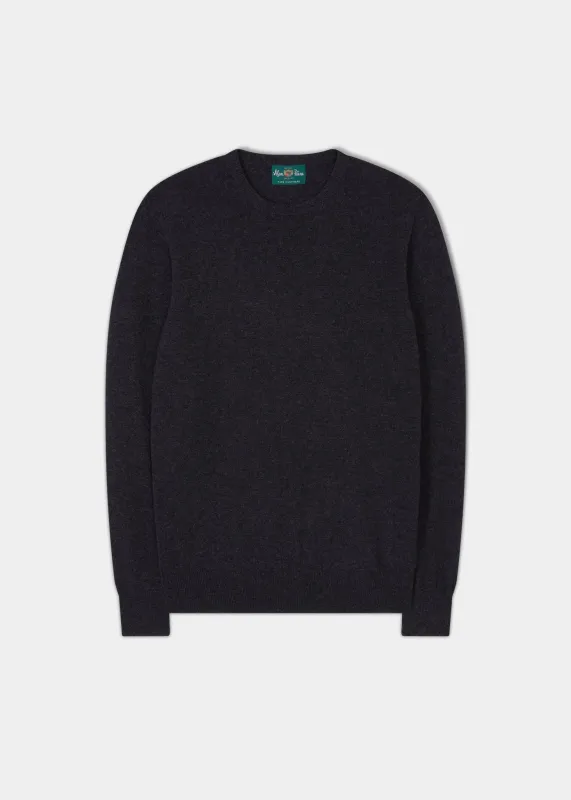 Melfort Cashmere Jumper in Charcoal - Regular Fit sold by Alan Paine