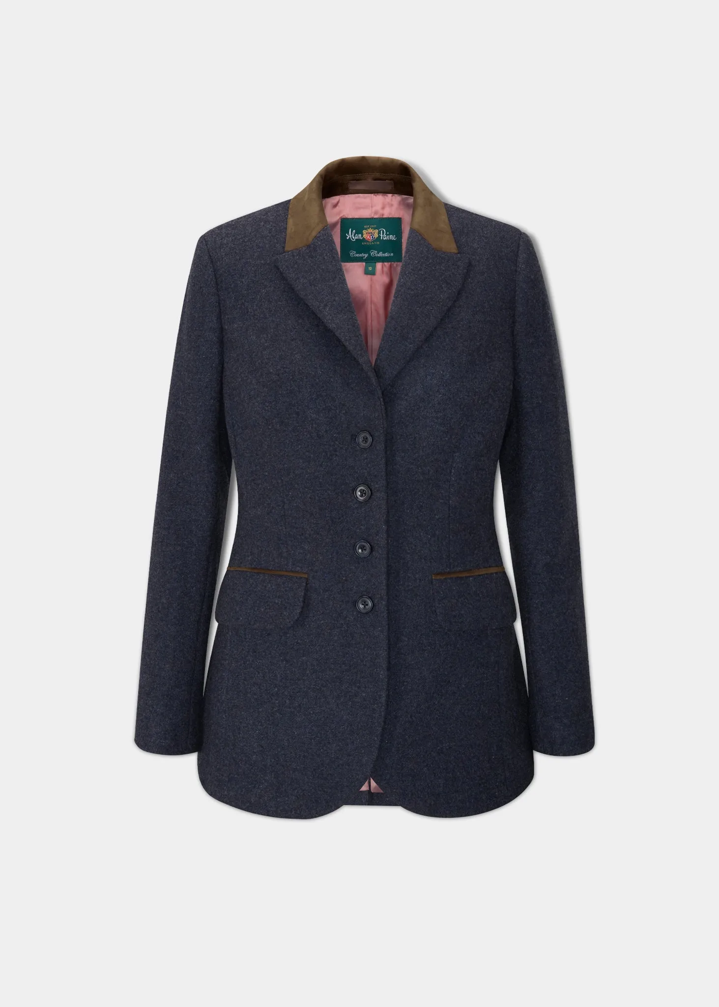 Surrey Ladies Tweed Blazer In Blue - Regular Fit sold by Alan Paine