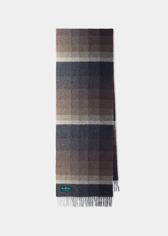 Bradfield Faded Stripe Scarf in Brown sold by Alan Paine