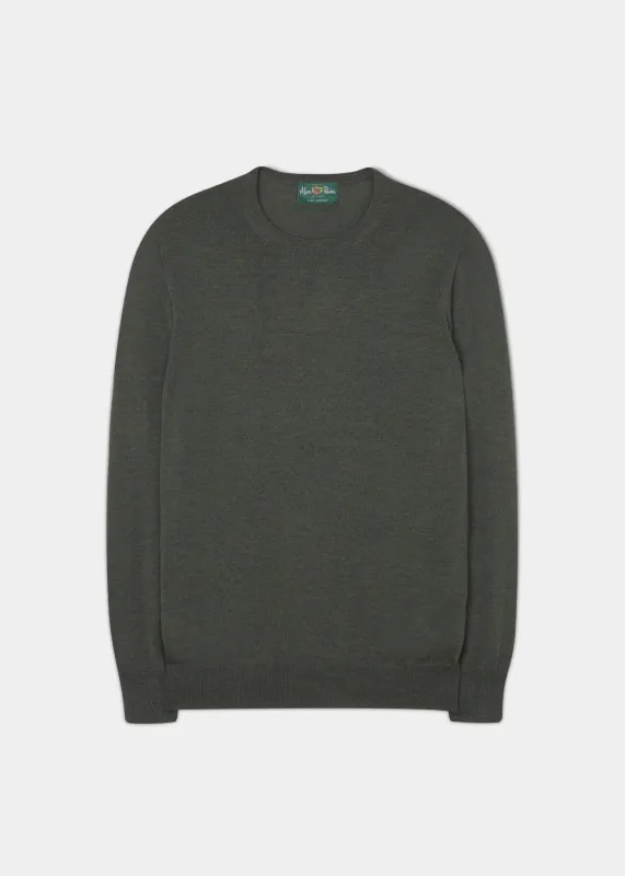 Radstone Men's Merino Wool Jumper in Seaweed - Regular Fit sold by Alan Paine