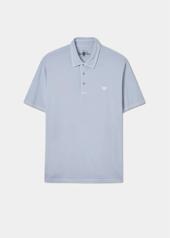 Fritton Pique Polo Shirt In Light Blue sold by Alan Paine