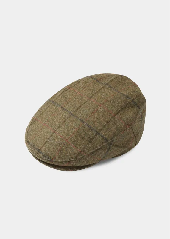 Combrook Men's Tweed Flat Cap In Thyme sold by Alan Paine