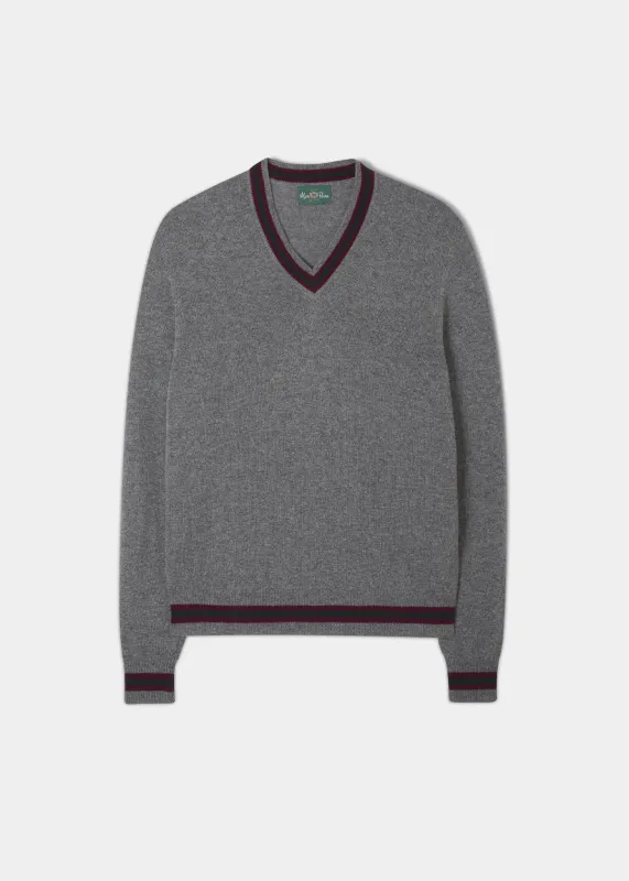 Limited Edition Commemorative Lambswool Sweater In Grey Mix made by Alan Paine
