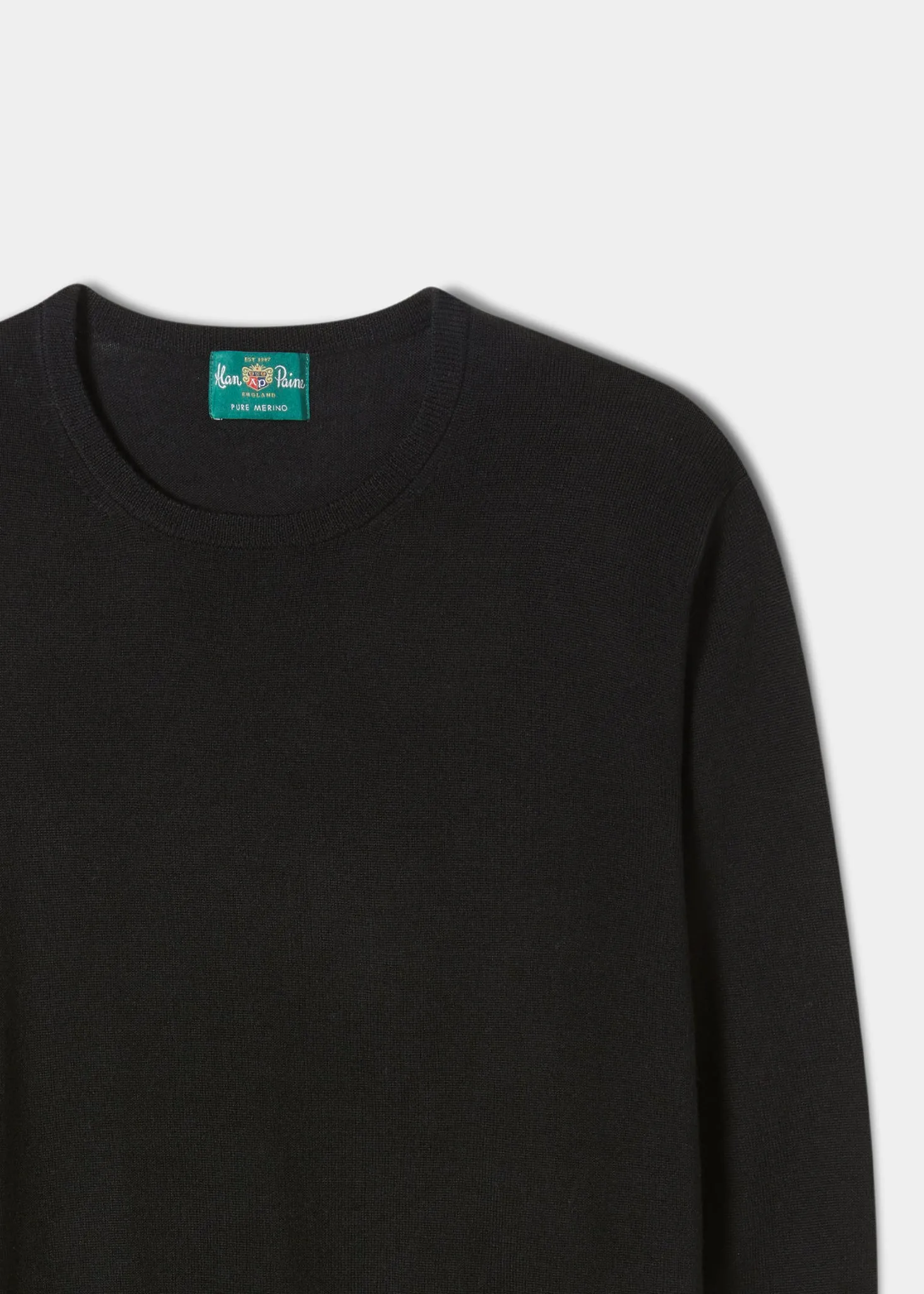 Radstone Men's Merino Wool Jumper in Black - Regular Fit sold by Alan Paine product image thumbnail 2