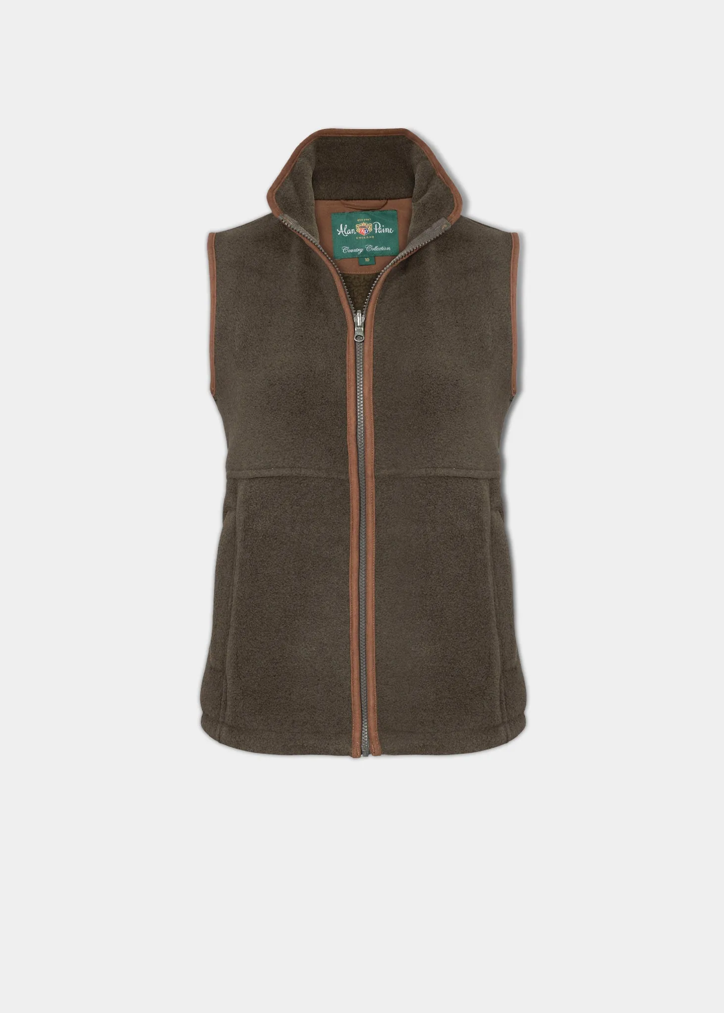 Aylsham Ladies Fleece Gilet In Green - Regular Fit sold by Alan Paine
