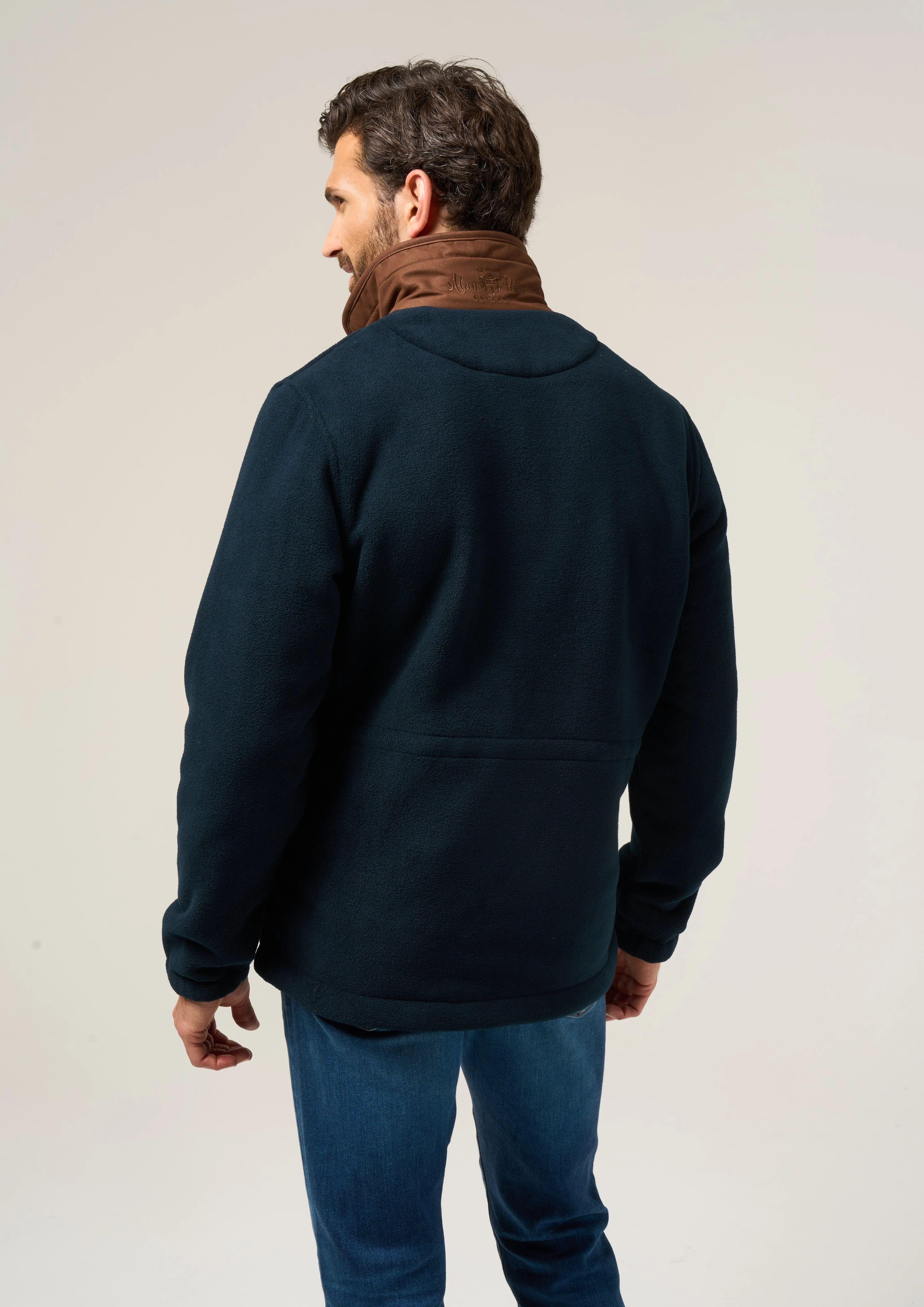 Aylsham Men's Fleece Jacket In Dark Navy - Regular Fit sold by Alan Paine product image thumbnail 5