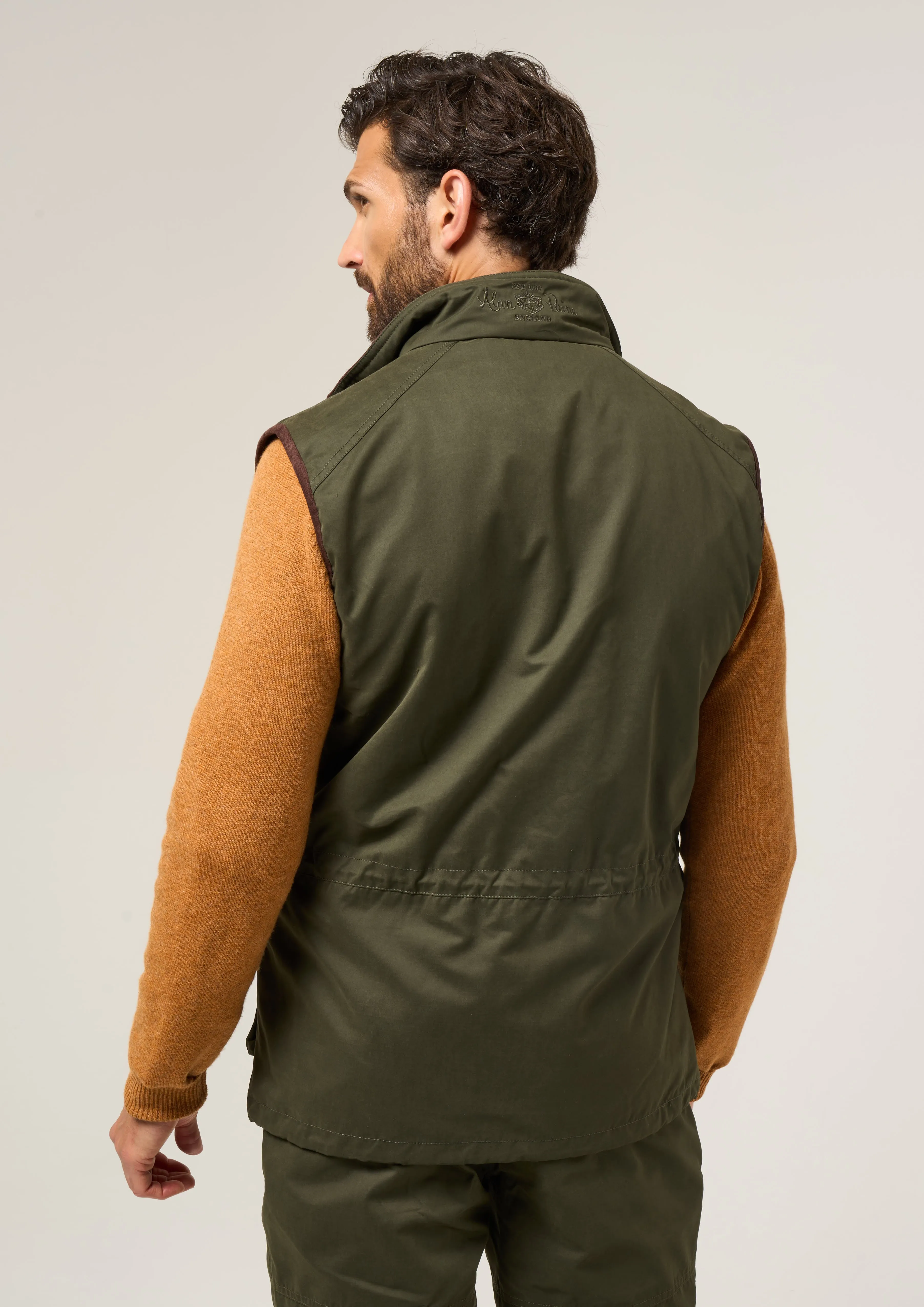 Milwood Men's Olive Waterproof Shooting Waistcoat sold by Alan Paine product image thumbnail 2