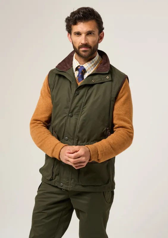 Milwood Men's Olive Waterproof Shooting Waistcoat sold by Alan Paine