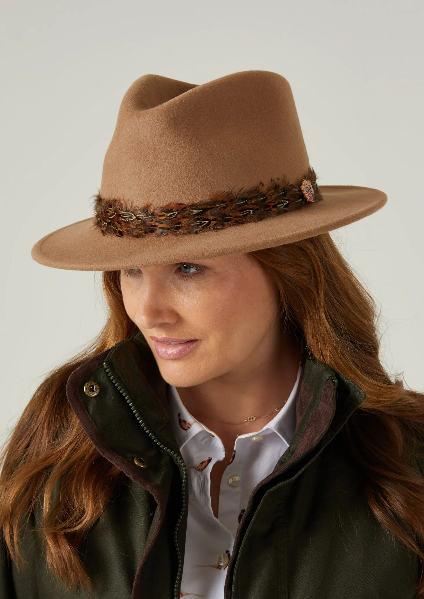 Richmond Ladies Fedora In Mink sold by Alan Paine product image thumbnail 5