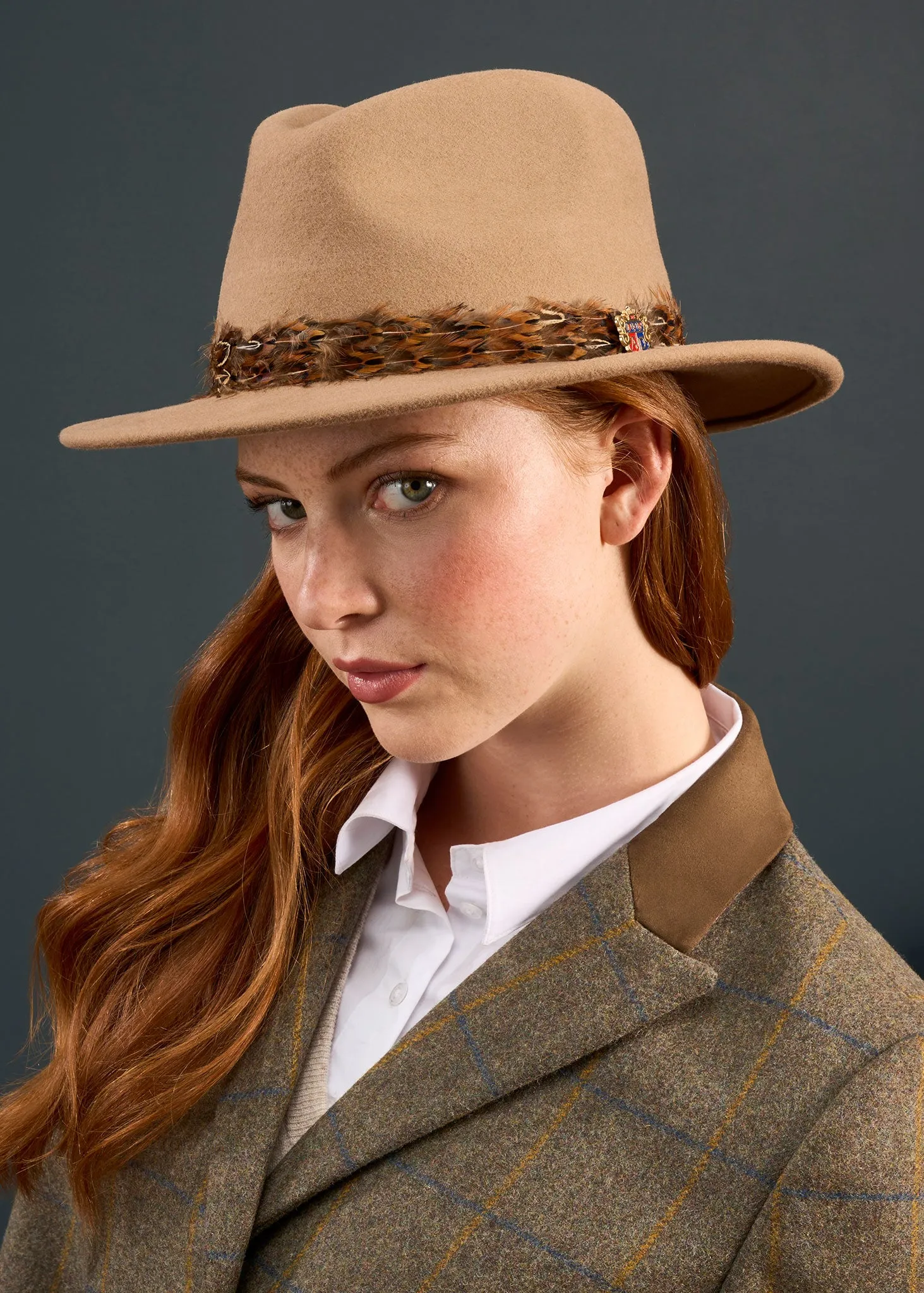 Richmond Ladies Fedora In Mink sold by Alan Paine product image thumbnail 2