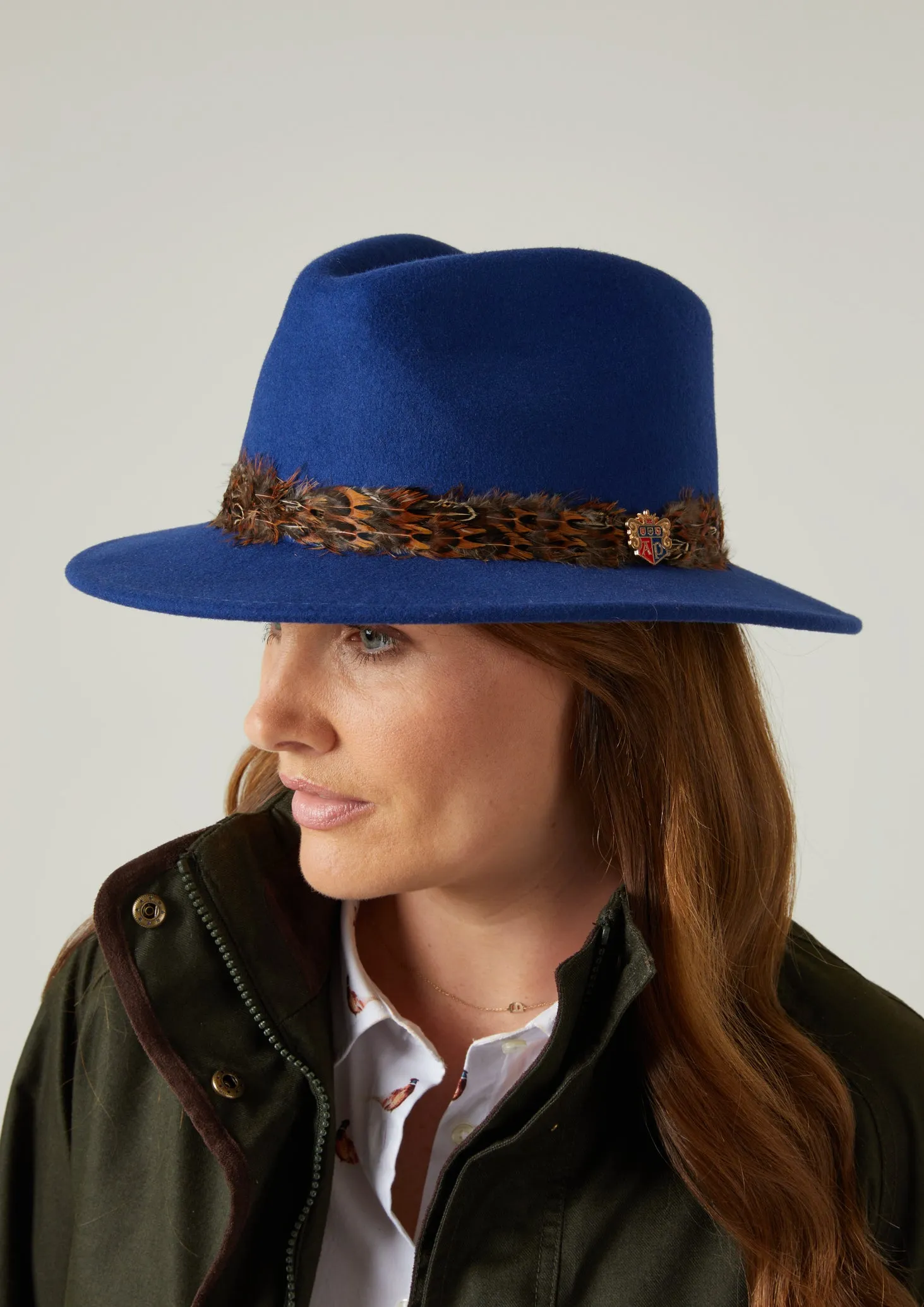 Richmond Ladies Fedora In Blue sold by Alan Paine product image thumbnail 4