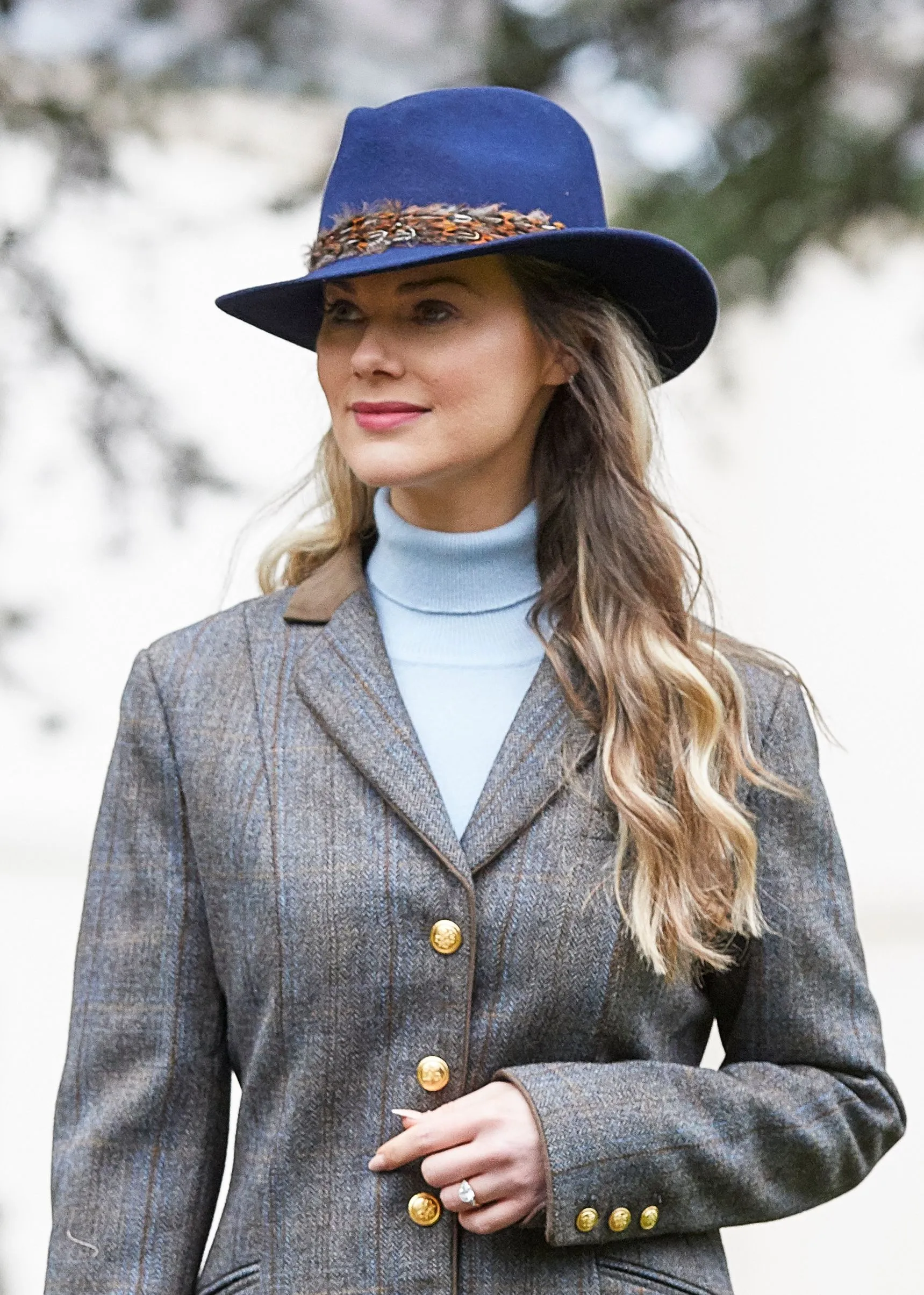 Richmond Ladies Fedora In Blue sold by Alan Paine product image thumbnail 2