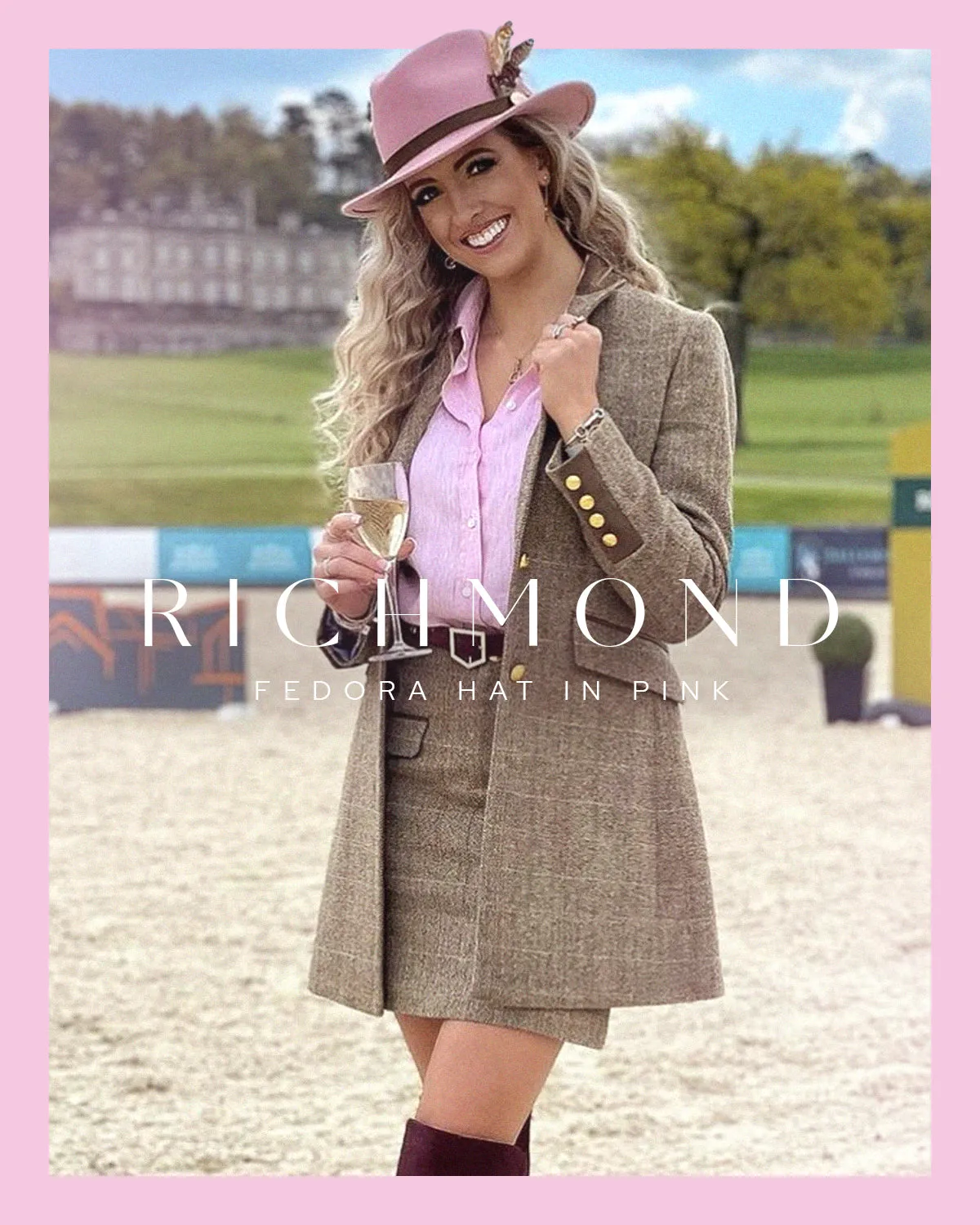 Richmond Ladies Fedora In Pink sold by Alan Paine product image thumbnail 3