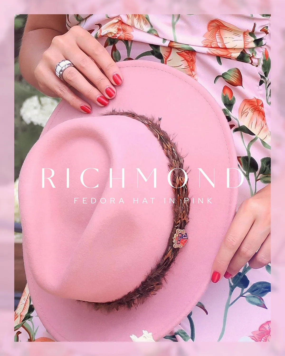 Richmond Ladies Fedora In Pink sold by Alan Paine product image thumbnail 2