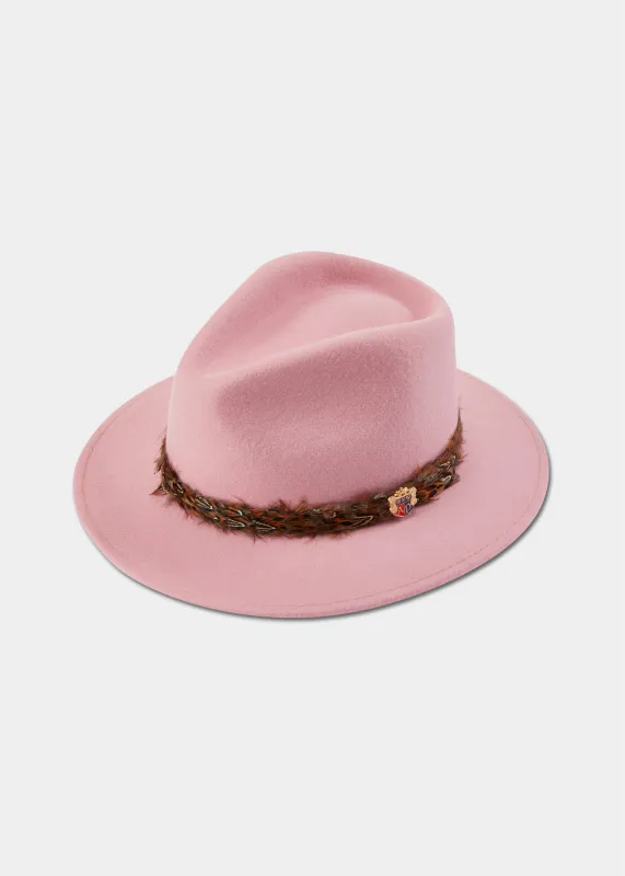 Richmond Ladies Fedora In Pink sold by Alan Paine