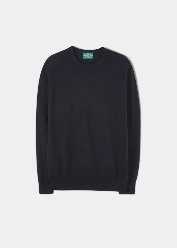 Melfort Cashmere Jumper in Dark Navy - Regular Fit sold by Alan Paine