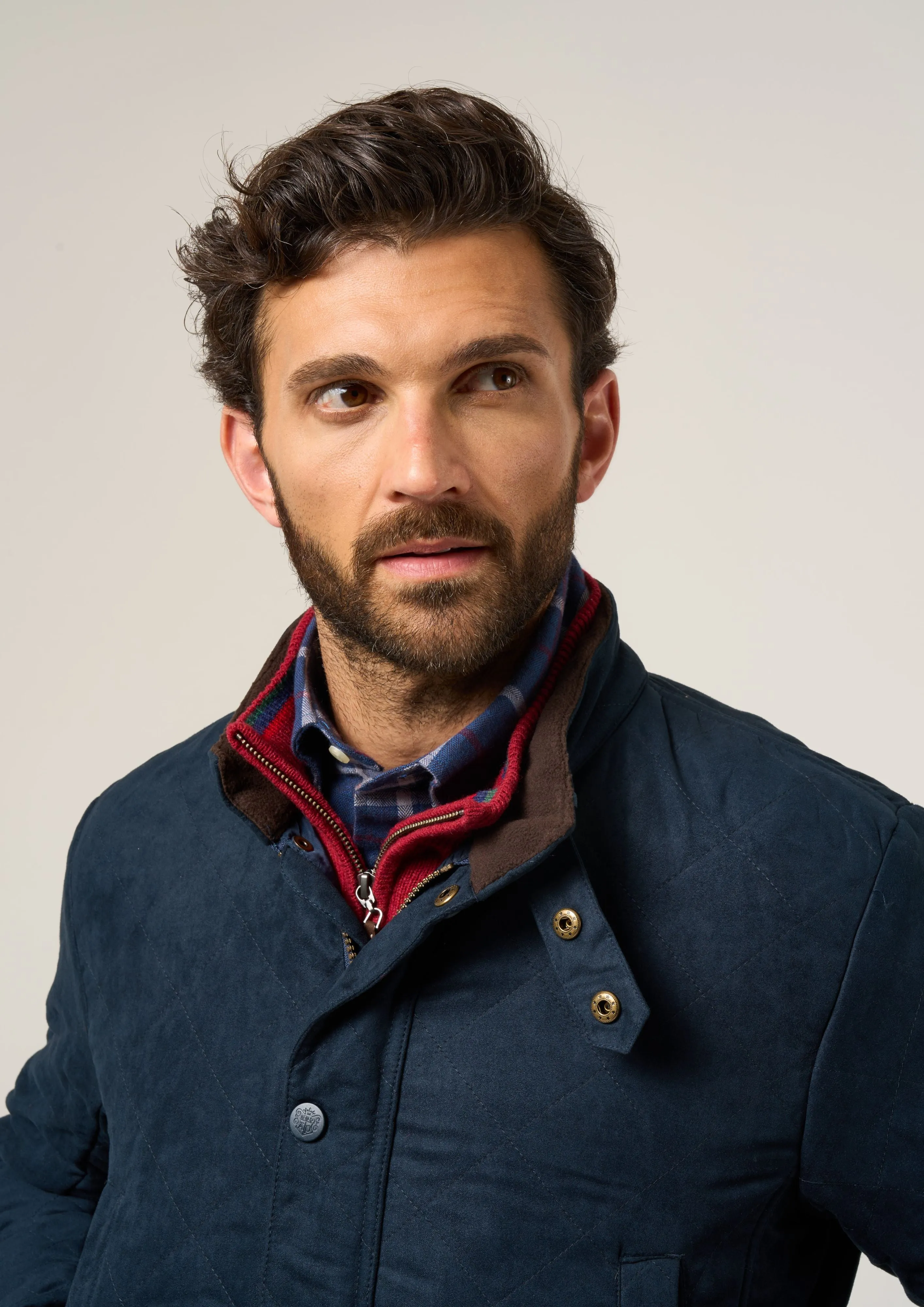 Felwell Men's Quilted Jacket In Dark Navy - Regular Fit sold by Alan Paine product image thumbnail 2