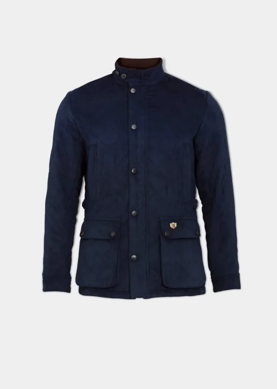 Felwell Men's Quilted Jacket In Dark Navy - Regular Fit sold by Alan Paine