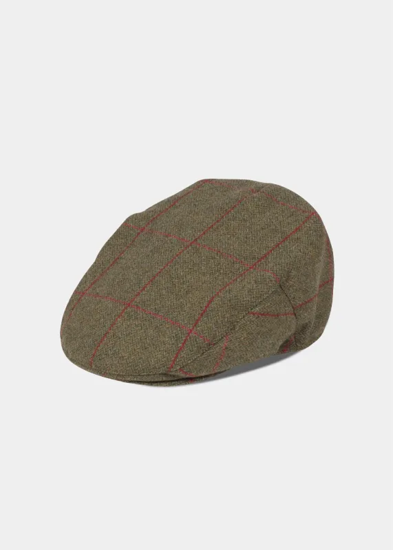 Combrook Men's Tweed Flat Cap In Sage sold by Alan Paine