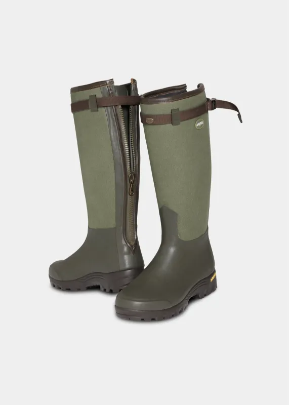 Arxus Primo Canvas Zip Boot In Olive sold by Alan Paine