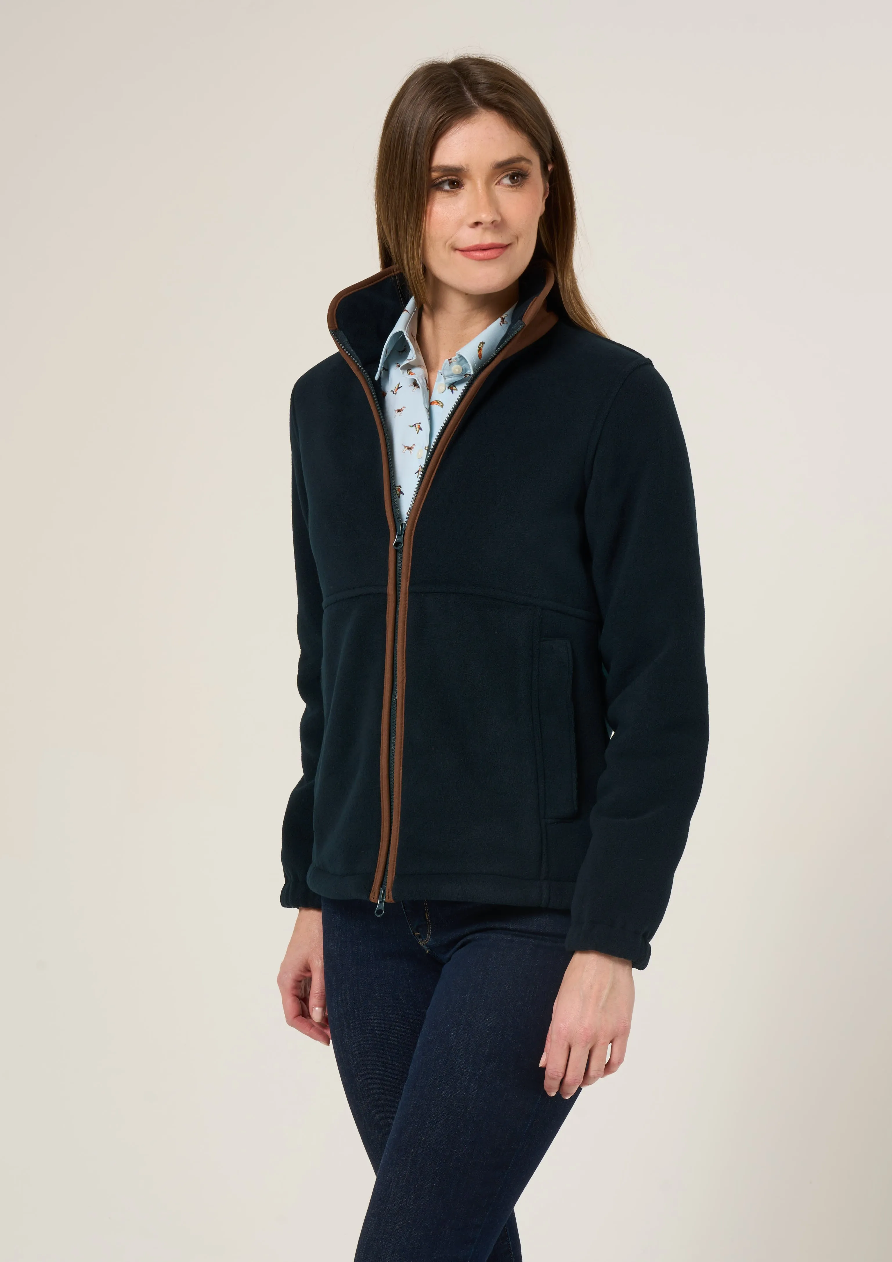 Aylsham Ladies Fleece Jacket In Dark Navy - Regular Fit sold by Alan Paine product image thumbnail 2