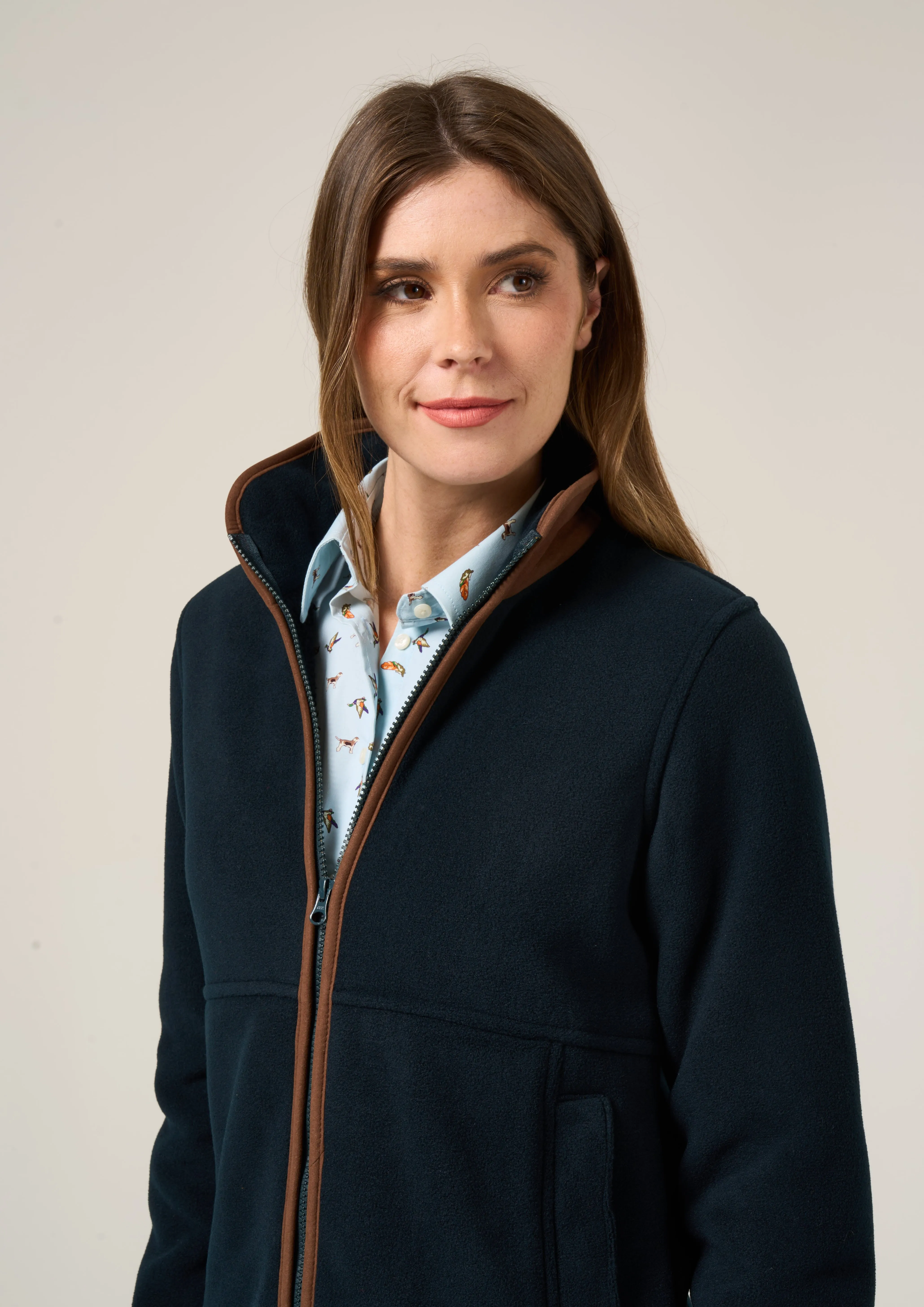 Aylsham Ladies Fleece Jacket In Dark Navy - Regular Fit sold by Alan Paine product image thumbnail 4
