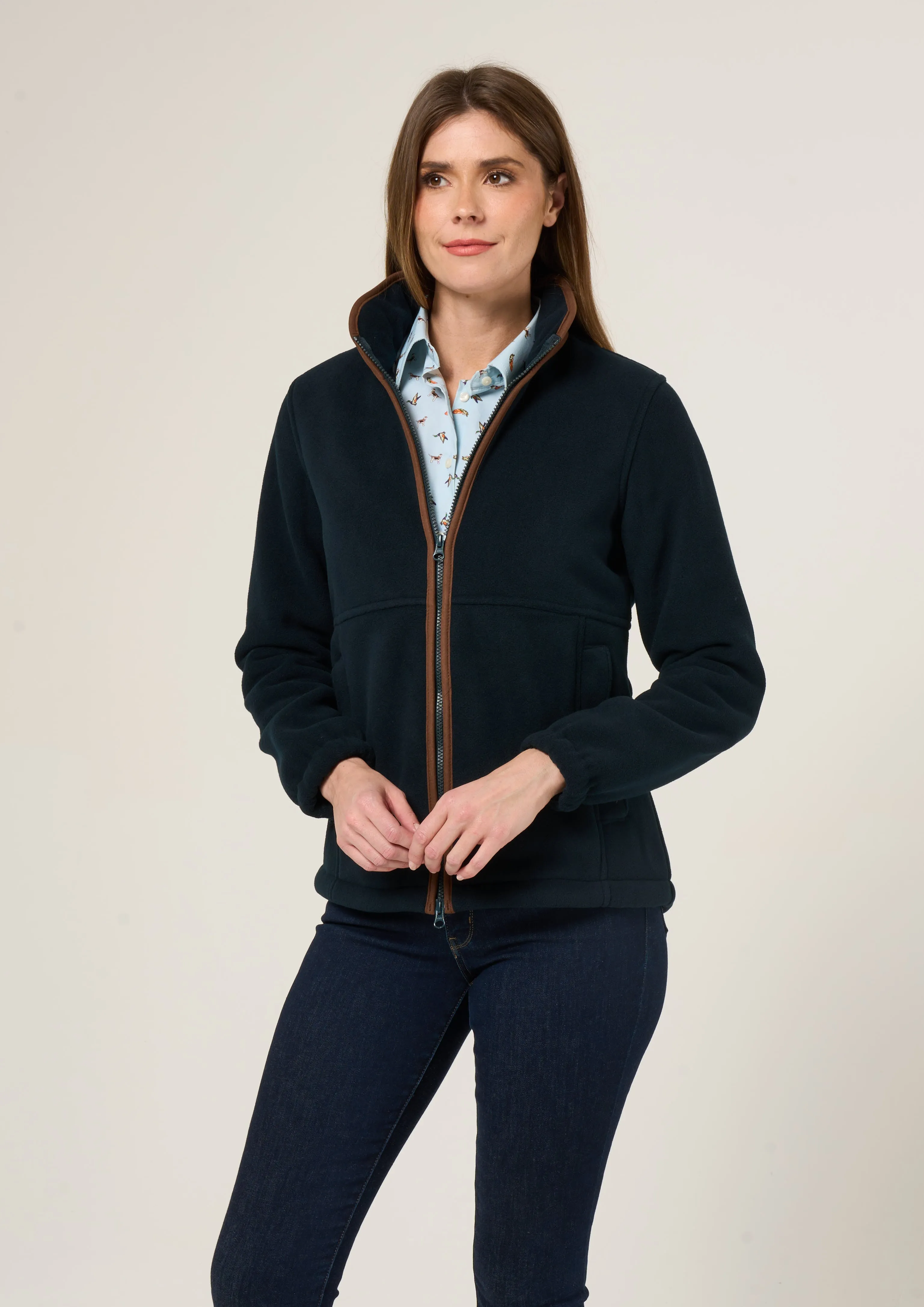 Aylsham Ladies Fleece Jacket In Dark Navy - Regular Fit sold by Alan Paine product image thumbnail 5
