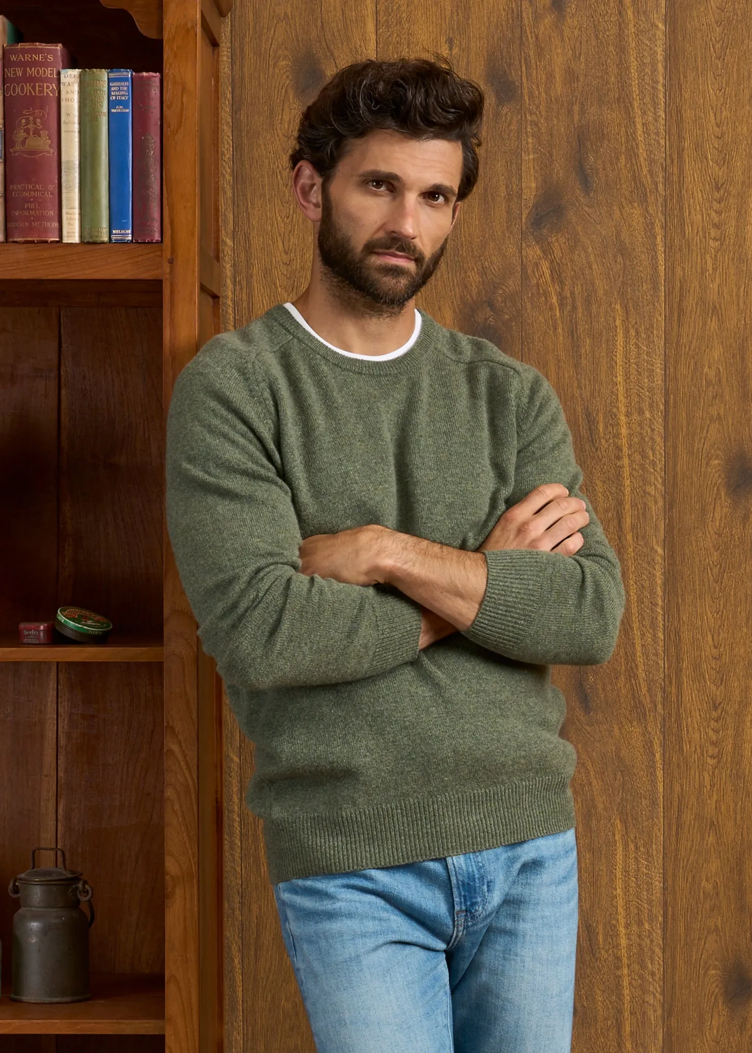 Dorset Men's Lambswool Jumper in Landscape - Classic Fit sold by Alan Paine product image thumbnail 4