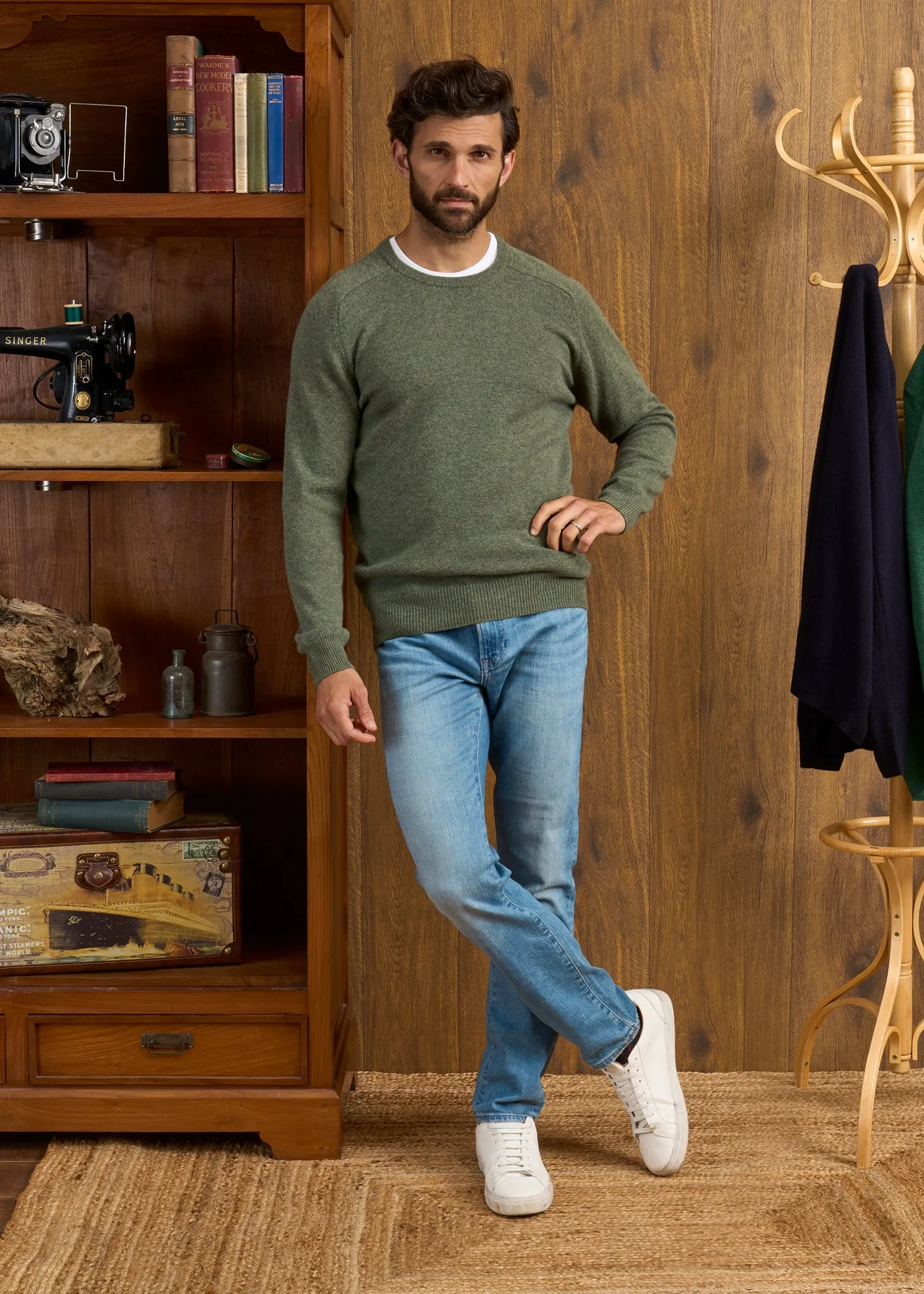 Dorset Men's Lambswool Jumper in Landscape - Classic Fit sold by Alan Paine product image thumbnail 2