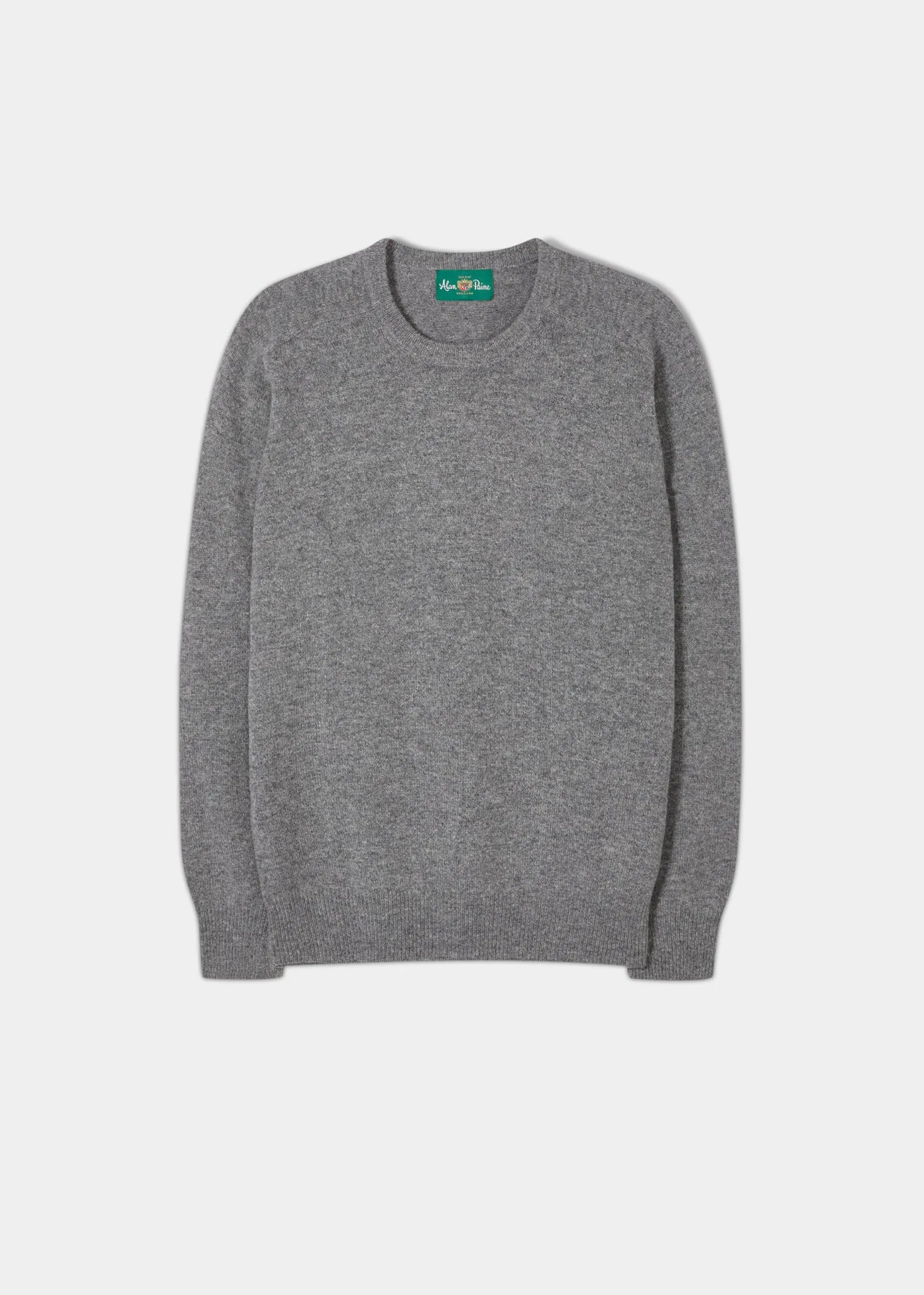 Dorset Men's Lambswool Jumper in Grey Mix - Classic Fit sold by Alan Paine
