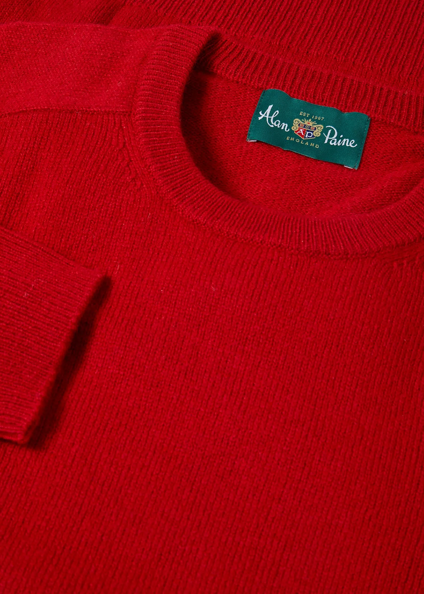 Dorset Men's Lambswool Jumper in Dubonnet - Classic Fit sold by Alan Paine product image thumbnail 2