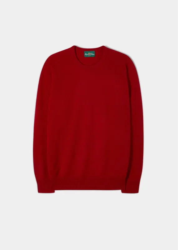 Dorset Men's Lambswool Jumper in Dubonnet - Classic Fit sold by Alan Paine