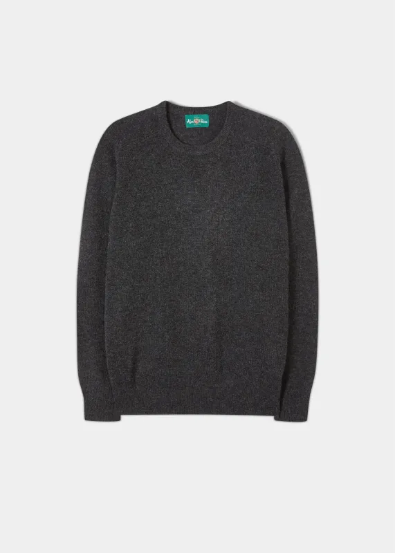 Dorset Men's Lambswool Jumper in Charcoal - Classic Fit sold by Alan Paine