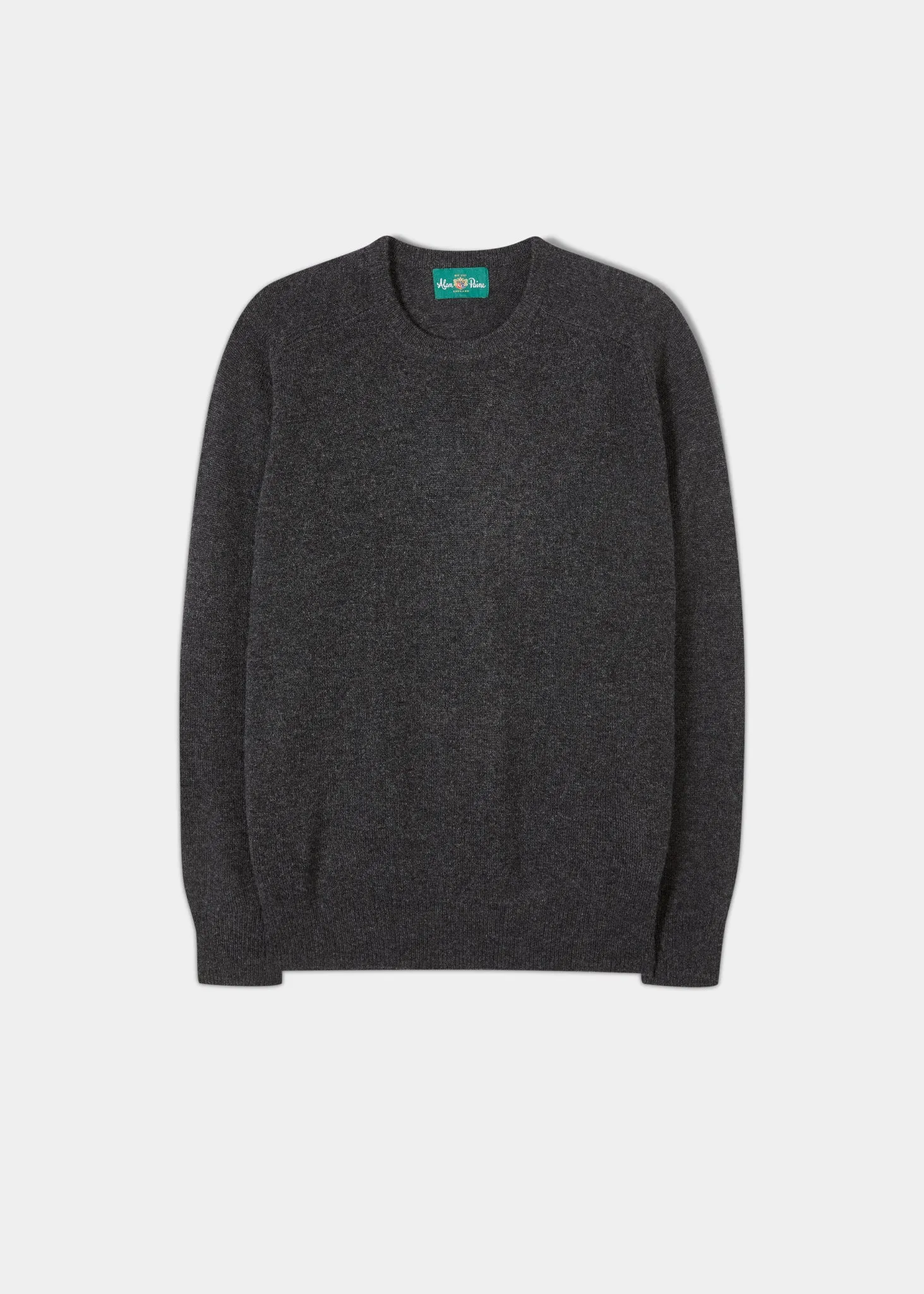 Dorset Men's Lambswool Jumper in Charcoal - Classic Fit sold by Alan Paine