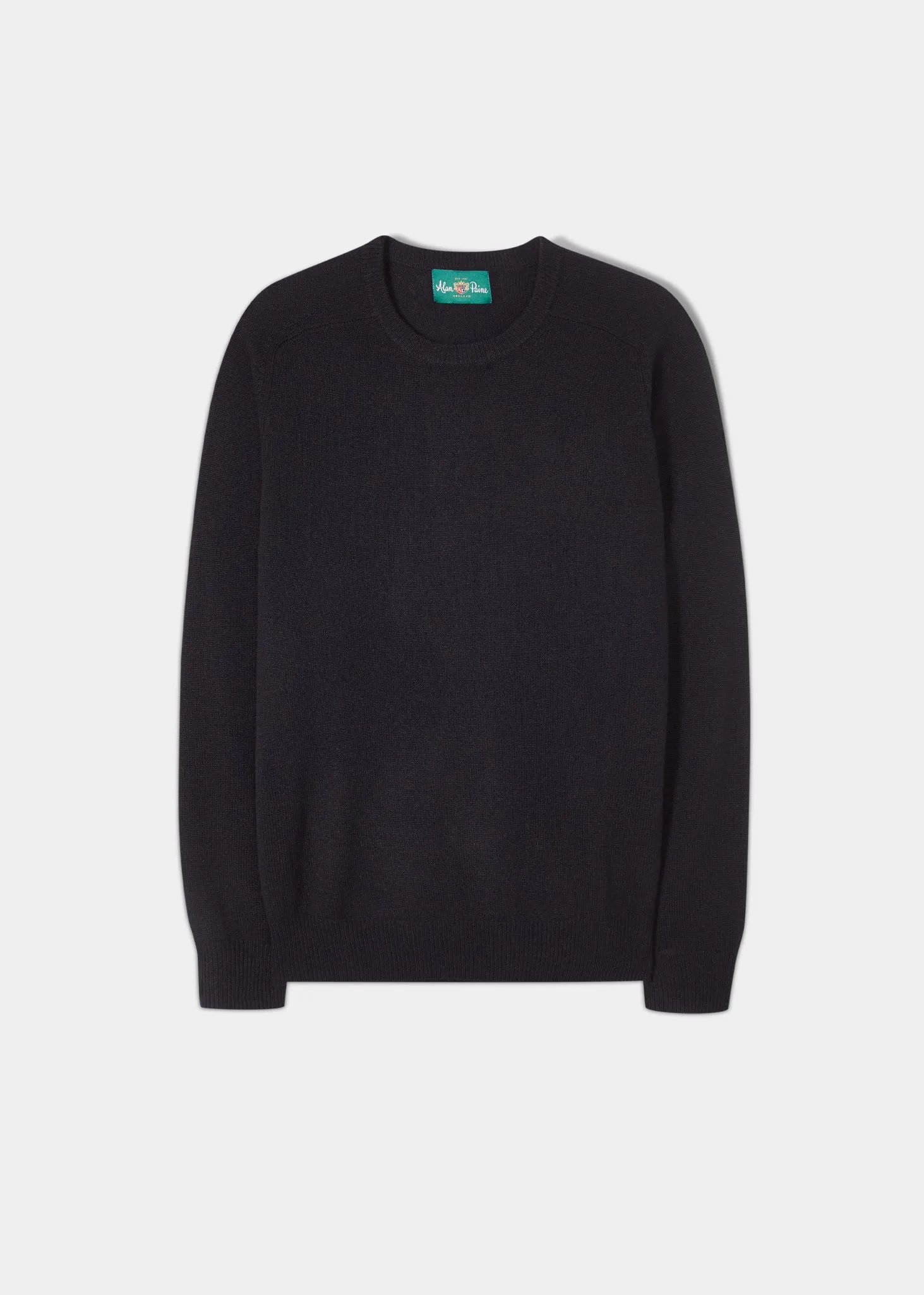 Lenzie Men's Lambswool Jumper In Navy Jumper - Regular Fit sold by Alan Paine
