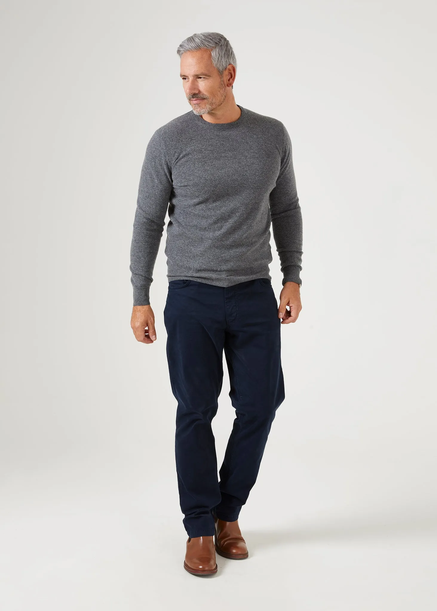 Brisbane Geelong Wool Jumper in Derby - Regular Fit sold by Alan Paine product image thumbnail 3