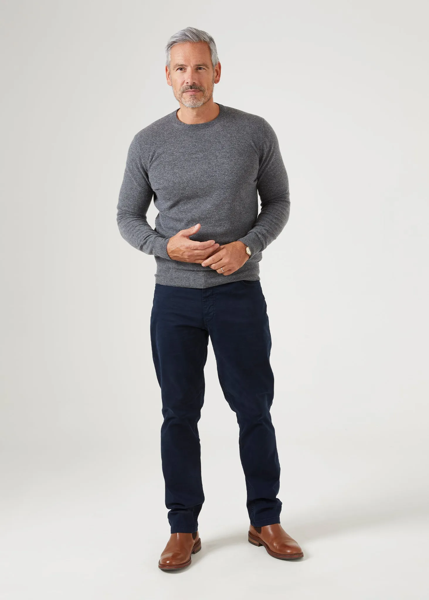 Brisbane Geelong Wool Jumper in Derby - Regular Fit sold by Alan Paine product image thumbnail 2
