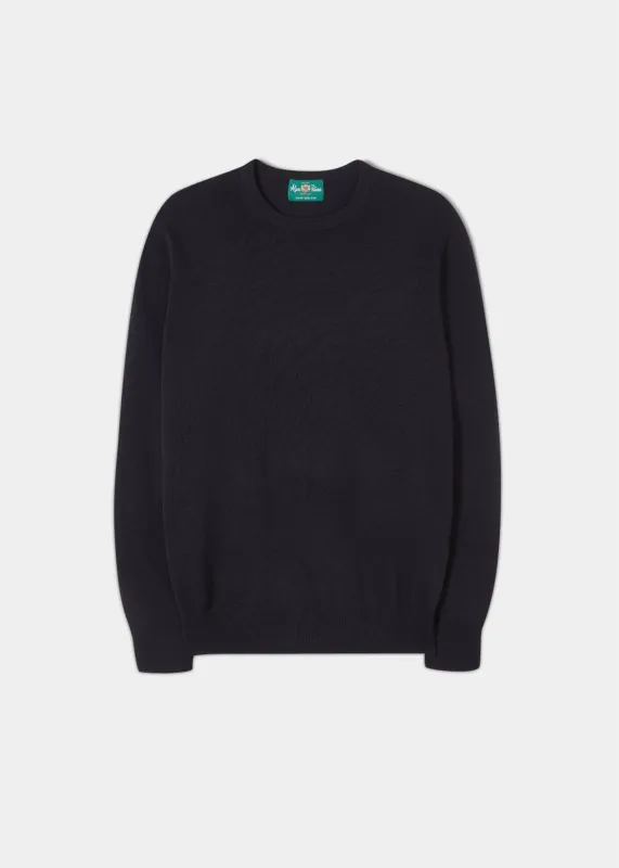 Brisbane Geelong Wool Jumper in Dark Navy - Regular Fit sold by Alan Paine
