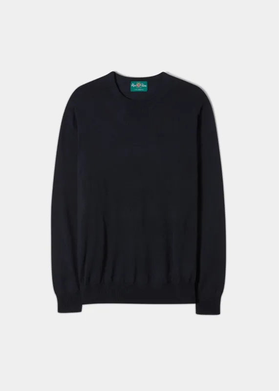 Radstone Men's Merino Wool Jumper in Dark Navy - Regular Fit sold by Alan Paine