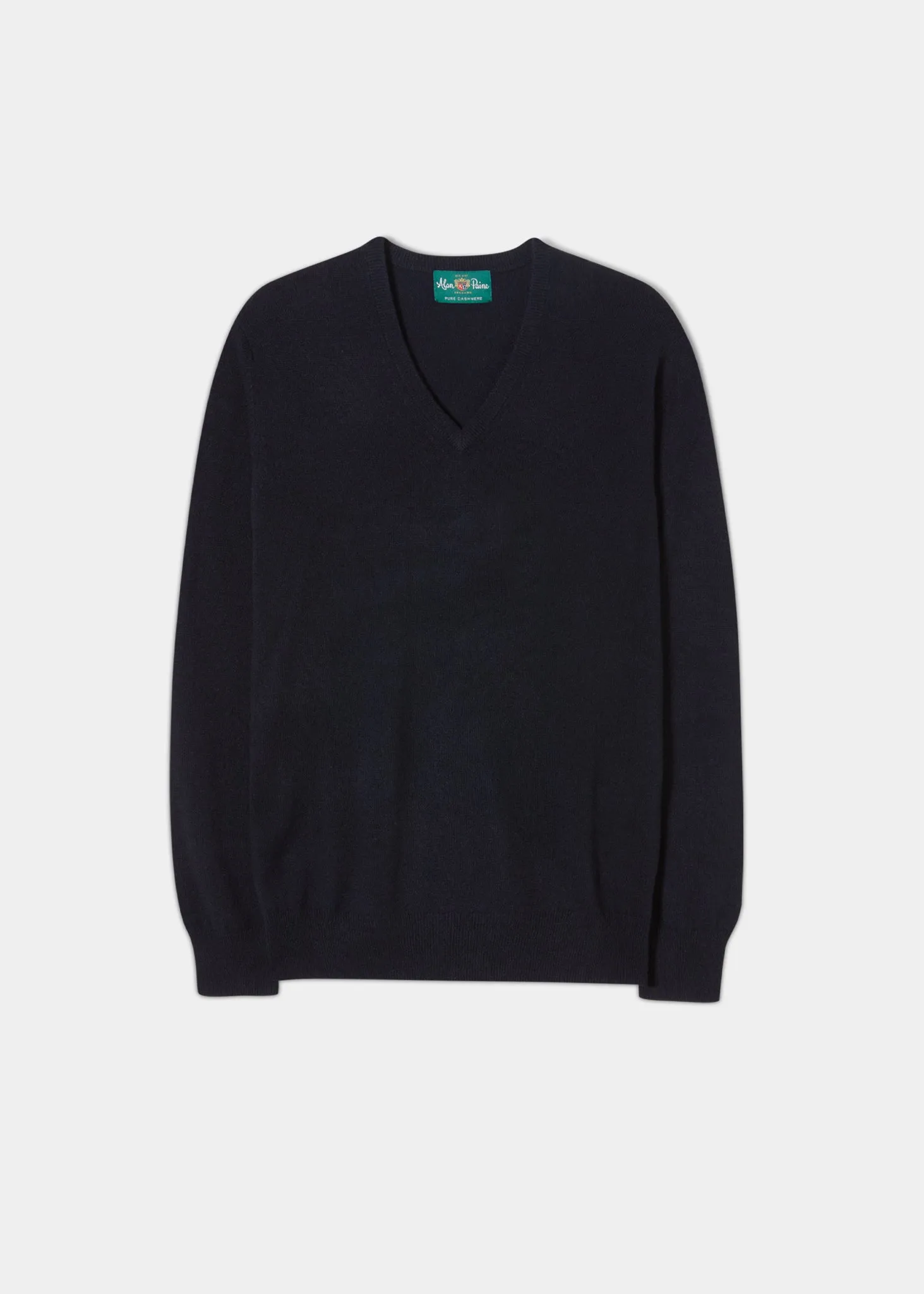 Haddington Cashmere Jumper in Dark Navy - Regular Fit sold by Alan Paine