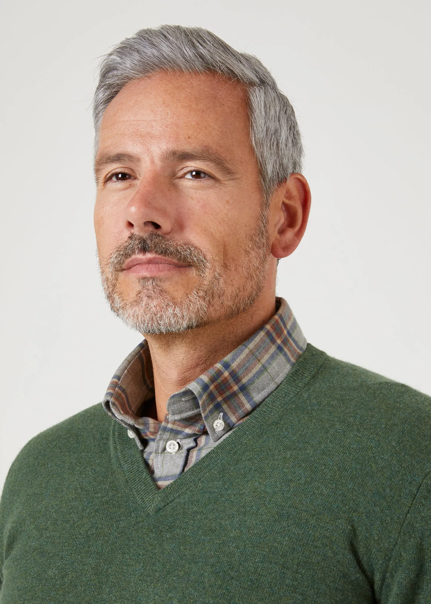 Albury Geelong Wool Jumper in Rosemary - Regular Fit sold by Alan Paine product image thumbnail 5