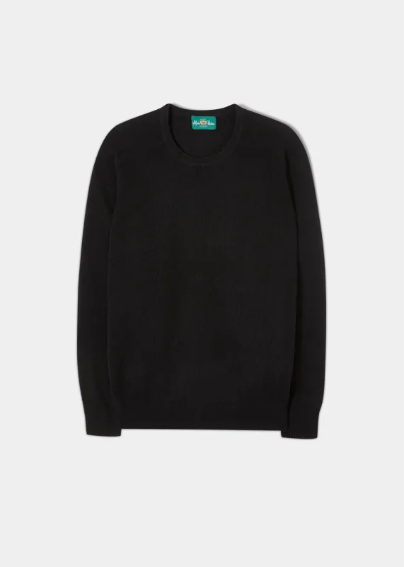 Dorset Men's Lambswool Jumper in Black - Classic Fit sold by Alan Paine