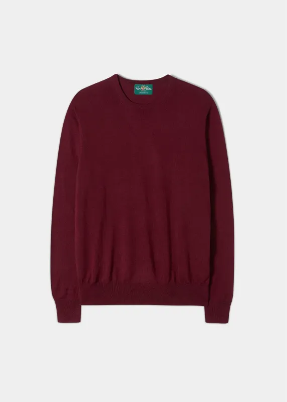 Radstone Men's Merino Wool Jumper in Bordeaux - Regular Fit sold by Alan Paine