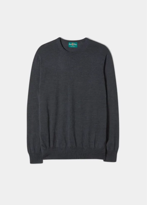 Radstone Men's Merino Wool Jumper in Charcoal - Regular Fit sold by Alan Paine