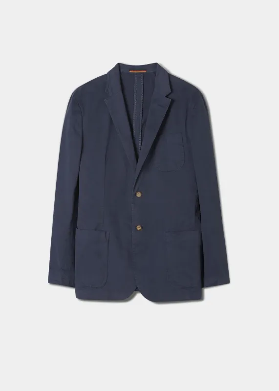 Heymouth Men's Cotton Blazer In Navy sold by Alan Paine