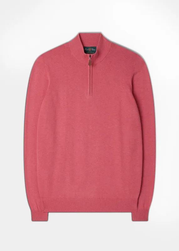 Men's Cotton Cashmere 1/4 Zip Jumper In Swizzle. sold by Alan Paine