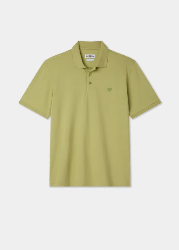 Fritton Pique Polo Shirt In Pistachio made by Alan Paine