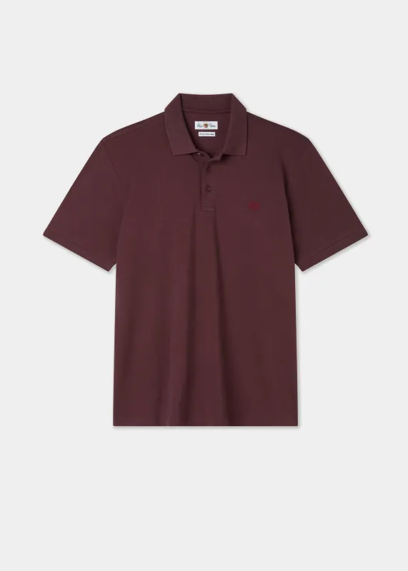 Fritton Pique Polo Shirt In Blackcurrant made by Alan Paine