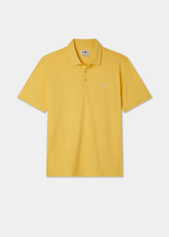 Fritton Pique Polo Shirt In Lemon made by Alan Paine