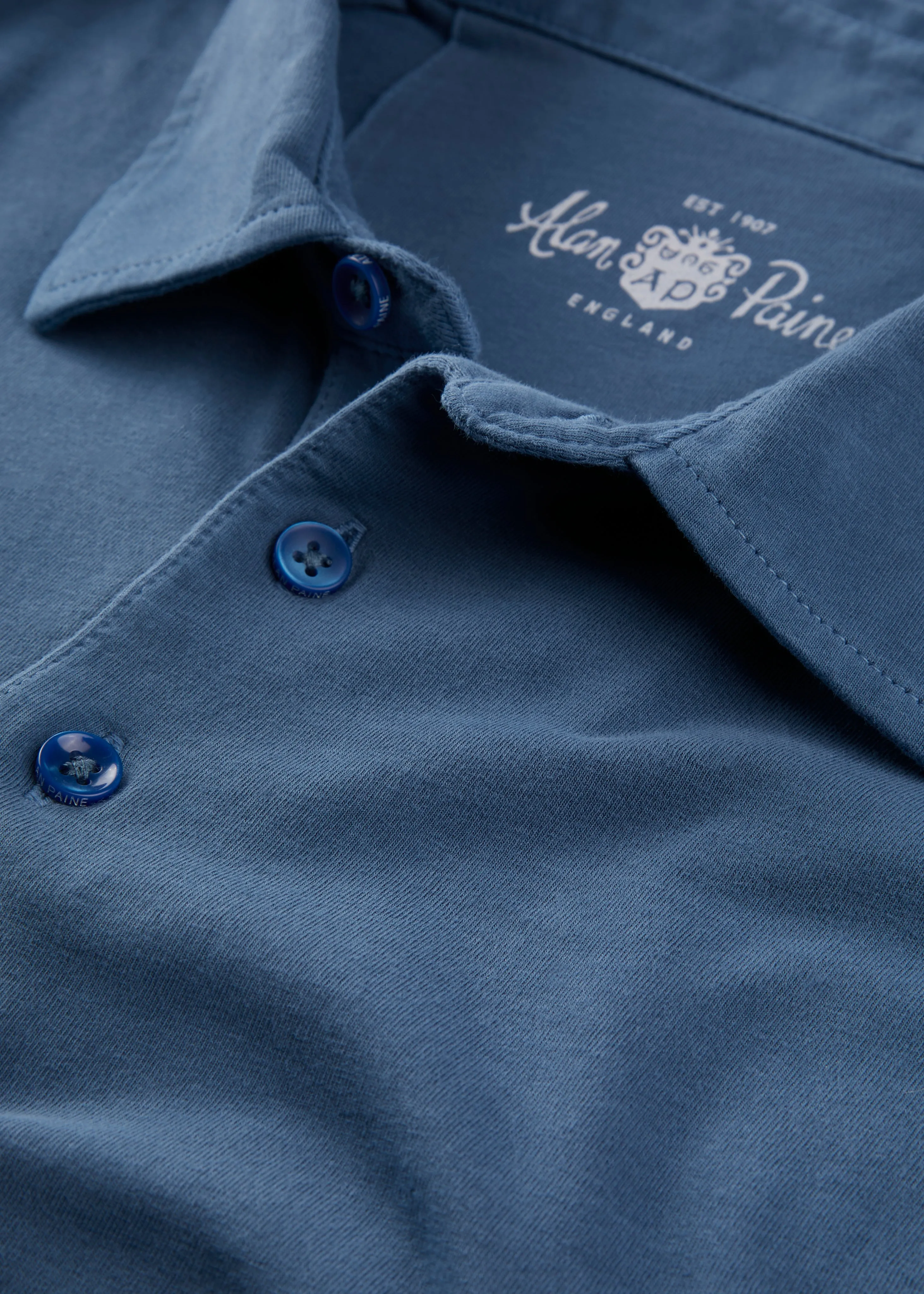 Tutbury Faded Dye Polo Shirt In Regatta sold by Alan Paine product image thumbnail 3